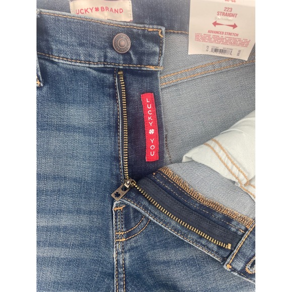 Lucky Brand 223 Straight Advanced Stretch Mens Jeans Blue Denim Size 32x30 NWT - Picture 9 of 10